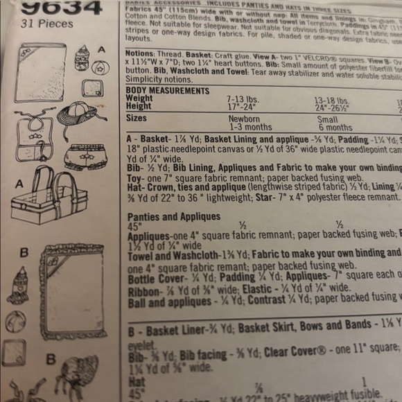 Simplicity Crafts Baby Accessories Pattern - Blue and Pink - Picture 5 of 5
